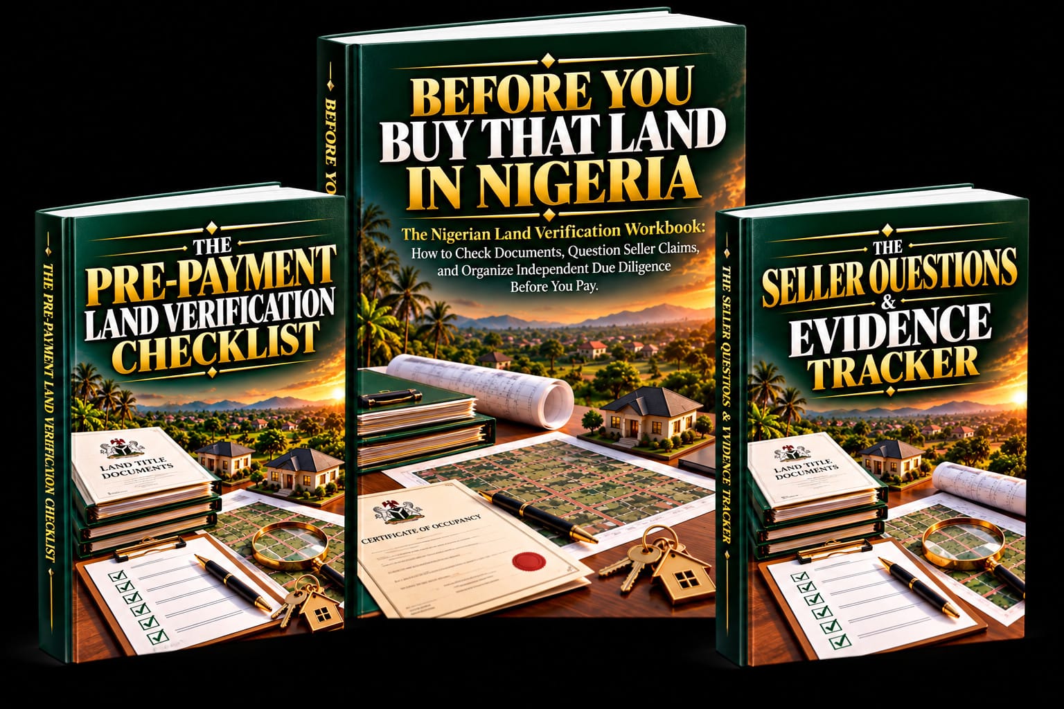 Complete digital bundle: main land-buying workbook and two companion worksheets